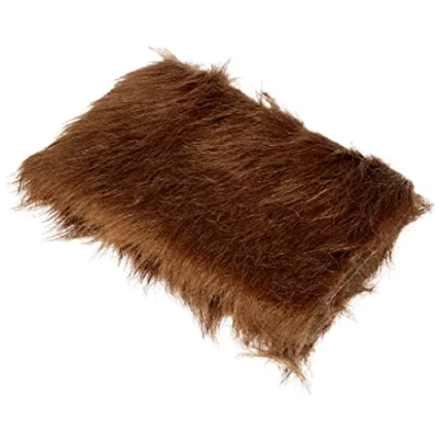 Obrázek Rayher 5301105 dlouhé vlasy plyš, 7 cm, sáček 1 přířez, 30 x 48 tmavě hnědá