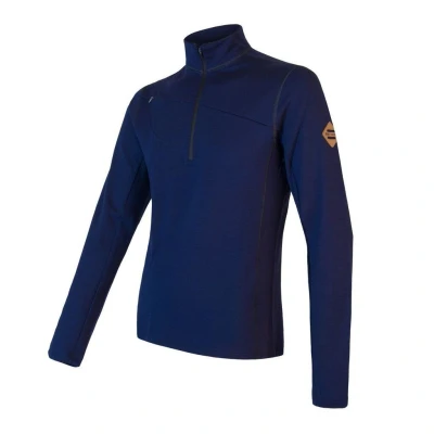 Obrázek Sensor Merino Upper zip pánská krátký tmavě modrá S Mikina