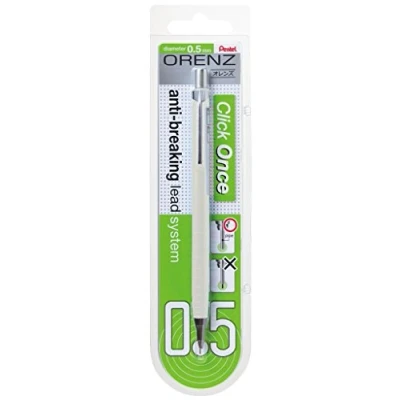 Obrázek Pentel XPP505 WX ORENZ mechanická verzatilka, 0,5 mm, B, 100% nerozbitná, na blistrové kartě, barva pouzdra bílá