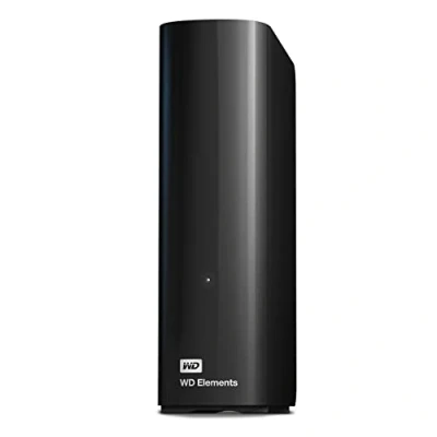 Obrázek Stolní úložiště WD Elements 18 TB (externí pevný disk, kompatibilní s USB 3.0, přídavná paměť pro fotografie, hudbu, videa a všechny ostatní soubory, nárazuvzdorný) černý