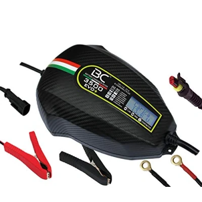Obrázek BC Battery Controller 3500 EVO+, digitální nabíječka a udržovací s LCD, zkoušečka baterií nabíjecího systému pro všechny 12V olověné autobaterie motocyklové baterie, 3,5 A/1A
