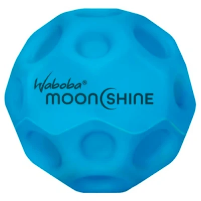 Obrázek Waboba Unisex svítící míč Moonshine pro dospělé, Moon, Hyper Bouncy ve tmě svítící, extra skákací modrá, jedna velikost