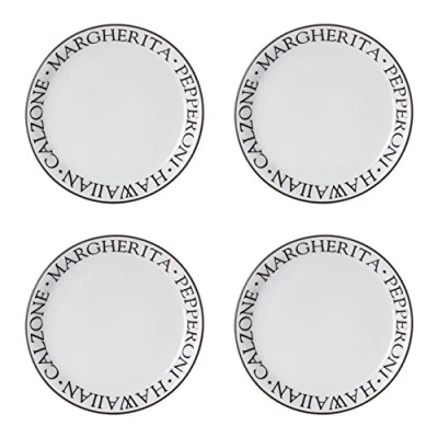 Obrázek Premier Housewares Satz von 4 Noir Pizza Platten, 23 x 2 cm