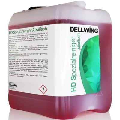 Obrázek DELLWING HD speciální čistič vysoce koncentrovaný alkalický pro karburátory, hlavy válců, vstřikovače, jako ultrazvuková koupelna, mytí dílů, vysokotlaký čistič, rozprašovací roztok 2,5 l