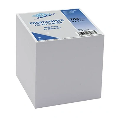Obrázek Wedo 27026500 náhradní papír (pro box na lístečky, bezdřevý, 9 x cm, 700 listů) bílý