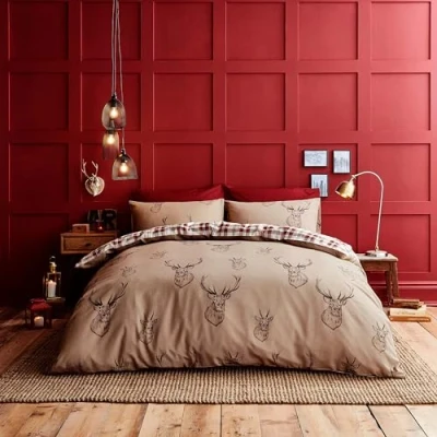 Obrázek Catherine Lansfield Stag Easy Care Single Duvet Set Multi