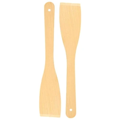 Obrázek teemando® 2 x obracečka na pánve, 30 cm, přírodní produkt z bukového dřeva