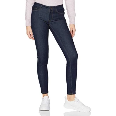 Obrázek VERO MODA Ženské džíny Slim Fit Vmseven normální pas, Tmavě modrý denim