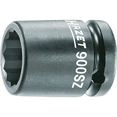 Obrázek HAZET Příklepový šroubovák, vložka nástrčného klíče 900Sz 24, šířka klíče: 24 mm čtyřhranný pohon 12,5 mm, s otvorem nástrčná matice fosfátovaná a olejovaná pro ovládání strojů