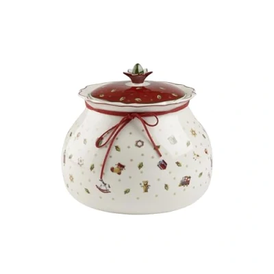 Obrázek Villeroy &amp; Boch Toy&#039;S Delight velká dóza na zásoby, sušenky, keramika velká, pečivo Toys, keramická sušenky Vánoce, dóza, nostalgická vánoční dekorace, uložení sladkostí,