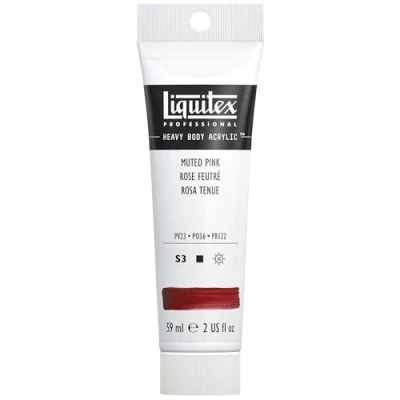 Obrázek Liquitex 1040504 Professional Heavy Body akrylová barva v umělecké kvalitě s vynikající stálostí na světle máslové konzistenci, 59 ml tuba tlumená růžová