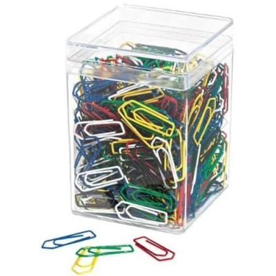 Obrázek Wedo 90050099 kancelářské sponky (kov, 26 mm, lakované) 500 kusů, různé barvy