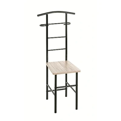 Obrázek HAKU Möbel Pánský sluha dub San Remo, černý, MDF, kov rozměry: š 46 cm x v 109 h cm, styl: moderní