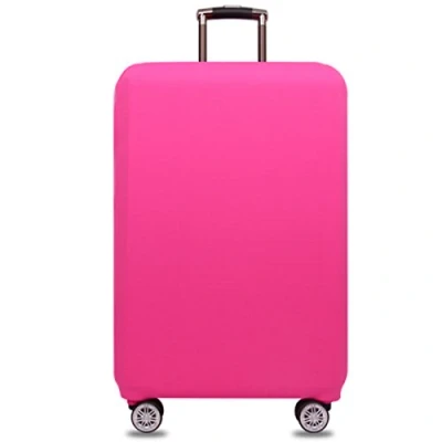 Obrázek YianBestja Elastický a jednobarevný kufr kryt ochranné pouzdro na potah Luggage zavazadlo Cover se šňůrkou suchým zipem, Růžová