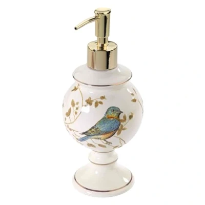 Obrázek Avanti Linens Accessories Gilded Birds Collection, Keramik, Elfenbein, Lotion Pump