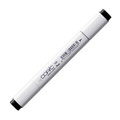 Obrázek COPIC Classic Marker Typ 100, černý, profesionální popisovač rozvržení, se širokou a jemnou špičkou
