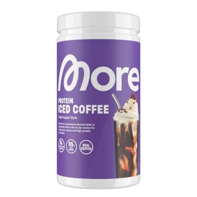 Obrázek MORE Protein Iced Coffee, Café Frappé Style, 500 g, ledová káva s cennými proteiny, málo cukru a tuku vyrobeno v Německu (balení se může lišit)