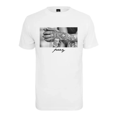 Obrázek Mister Tee PRAY Triko s potiskem, Muži, Velikost: XXL, White