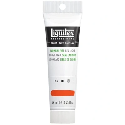 Obrázek Liquitex 1045893 Professional Heavy Body akrylová barva v umělecké kvalitě s vynikající stálostí na světle máslové konzistenci, 59 ml tuba bez kadmia, červená světlá