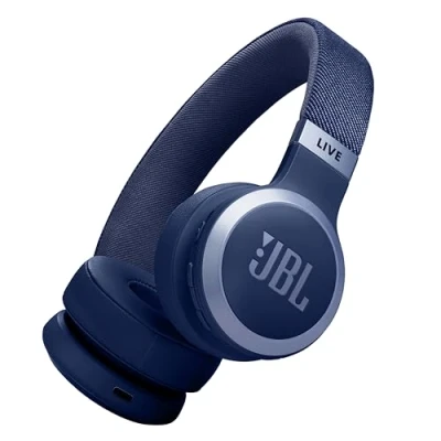 Obrázek JBL Live 670 NC Bluetooth sluchátka na uši s adaptivním potlačením okolního šumu bezdrátová se zvukem Signature a hlasovým asistentem dlouhý požitek z hudby až 65 hodin v
