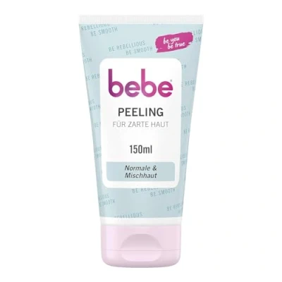 Obrázek bebe Peeling pro jemnou pokožku (150 g), jemné čištění obličeje s meruňkovým extraktem a vůní, důkladné pokožky normální smíšenou pleť