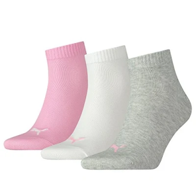 Obrázek PUMA Plain 3P Quarter Sock, Prism Pink, 35 38