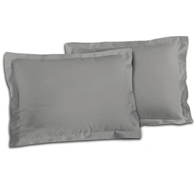 Obrázek Home Linge Passion 2 Kopfkissenbezüge mit Stehsaum, 57 Fäden/cm², Baumwolle, hellgrau, 50 x 70 cm,