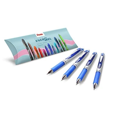 Obrázek Pentel BL77 CO EnerGel Liquid Gel Tintenroller Set bestehend aus 4 Stück Roller, blau, 0.7 ball = 0.35 mm Strichstärke, 1 (4er Pack)