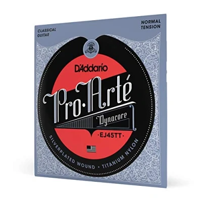 Obrázek D&#039;Addario Kytarové struny koncertní kytara na nylonové kytary struny, Nejoblíbenější značka strun EJ45TT postříbřená měď/titanový nylon normální tension