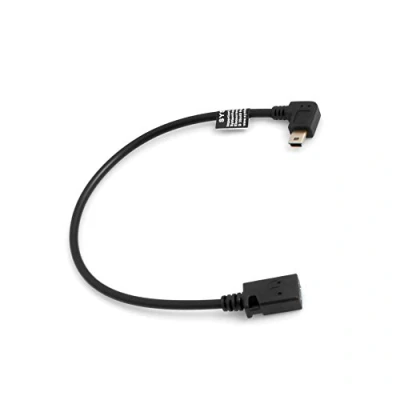 Obrázek System S Mini USB kabel 90 levý úhlový konektor na zdířku datový nabíjecí 27 cm