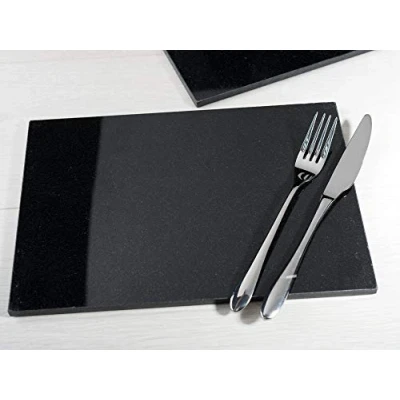 Obrázek NATURALS Creative Tops sada 2 ks přírodní břidlicové prostírání na stůl, 29,5 x 21 cm (11½ 8¼), žula, jedna velikost,