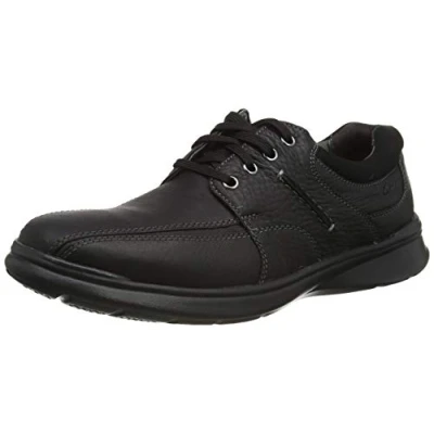 Obrázek Clarks Herren Cotrell Walk Oxford, Black Oily Lea, 43 EU