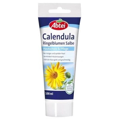 Obrázek Abtei Měsíček mast s měsíčkem ochranná a pečující pro popraskanou lámavou pokožku arnikou vitaminem E bez parfému 1 x tuba 100 ml (balení ks)