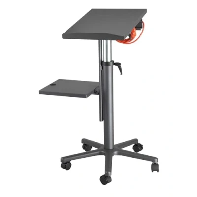 Obrázek MAUL Stolek do projektoru MAULpro Stůl pro projektor a stojan na laptop výškově nastavitelný Stabilní noha s 5 kolečky kancelářský nábytek se 2 přihrádkami zásuvkou laptop,