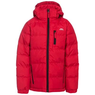 Obrázek Trespass Chlapecká nepromokavá bunda do deště s odnímatelnou kapucí Tuff, Red, 11/12, MCJKCAI20004_RED11/12