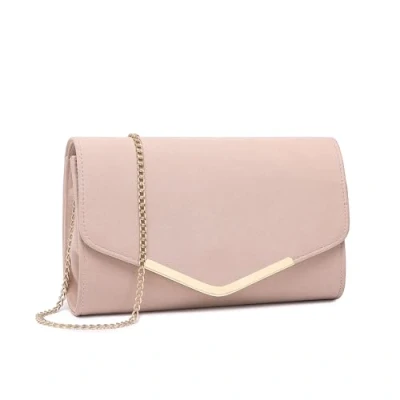 Obrázek Miss Lulu Dámská Obálka Clutch Elegantní večerní Kabelka pro nevěstu s řetízkem na svatbu Party Prom, Růžová