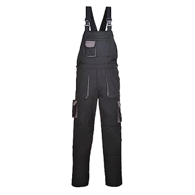Obrázek Portwest Texo Kontrastní kalhoty s laclem, velikost: 4XL, barva: černá, TX12BKR4XL