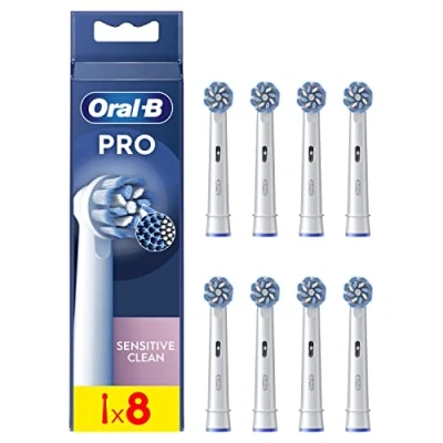 Obrázek Oral B Pro Sensitive Clean Aufsteckbürsten für elektrische Zahnbürste, X förmige &amp; extra weiche Borsten sanftes Bürsten Plaque Entfernung, 8 Stück (Verpackung kann variieren)