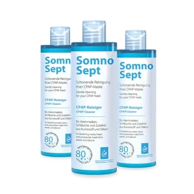 Obrázek SomnoSept 3 x 400 ml láhev speciální čistič péče o masky CPAP čisticí hadice plast silikonový