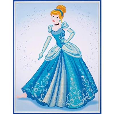 Obrázek Vervaco PN 0173560 Disney Aschenputtel Diamanten Malerei, Acrylic, mehrfarbig, ca. 52 x 69 cm