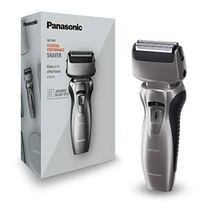 Obrázek Panasonic ES RW33 H503 mokrý / suchý holicí strojek, inkluzivní nabíjecí stanice, 2 násobná hlava, mokré a suché stříbrné