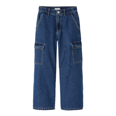 Obrázek Name it Nkfrose WIDE Džíny Straight Fit Medium blue pro děti, Velikost: 158,