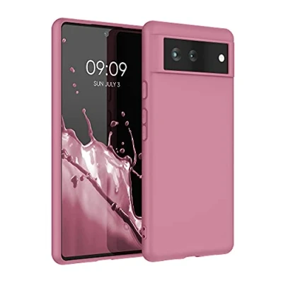 Obrázek kwmobile pouzdro kompatibilní s Google Pixel 6 měkké TPU silikonové vhodné pro bezdrátové nabíjení Dark Rose