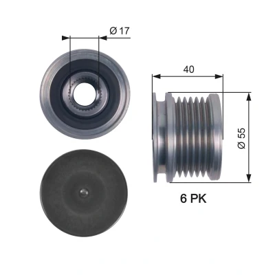 Obrázek Gates OAP7114 generátor volnoběh