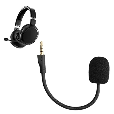 Obrázek kwmobile Náhradní sluchátka Mikrofon kompatibilní s Steelseries Arctis 1 Headset pro herní konektorem 3,5 mm černý