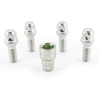 Obrázek H&amp;R Sada zámku ráfku M14x1. 50x28 mm kuželový svazek 4 šrouby na zámek vč. adaptéru