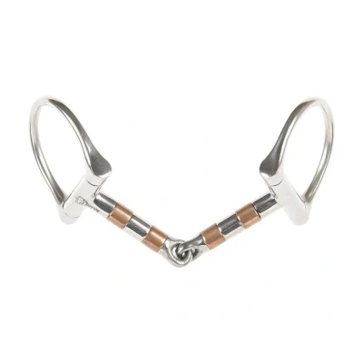 Obrázek Harry&#039;s Horse D Ring snaffle with copper rollers