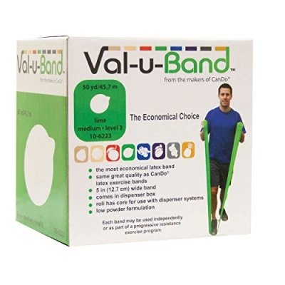 Obrázek Tréninkový pás / gymnastický pás, délka 45 m, Val u Band® světle zelená (lehká)