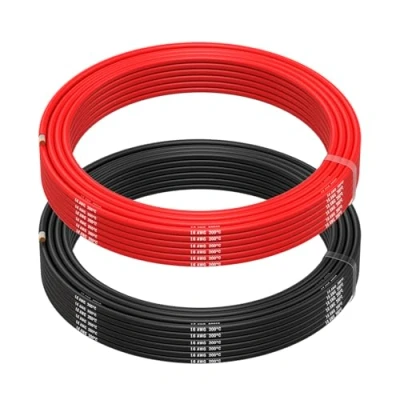 Obrázek MMOBIEL 16 AWG Silikonový elektronický kabel gauge (1,31 mm²) Pocínovaný měděný 2 oddělené kabely červený a černý Každý 10 m / 32,8 stop pro RC, drony, 3D tiskárny, baterie,