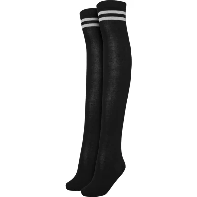 Obrázek Urban Classics Ladies Overknee Socks 2PACK Nadkolenky black black, Ženy, Velikost: 36 39,